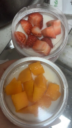 蒸好后的双皮奶