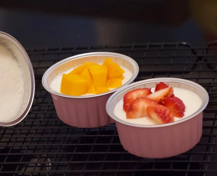 放入水果或蜜豆